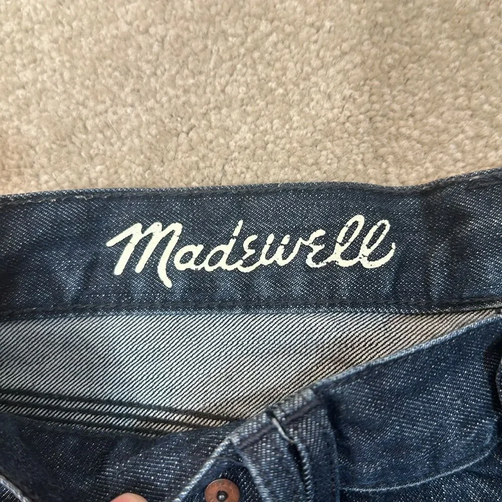 Madewell Blue Denim Raw Hem Shorts Women Size 27